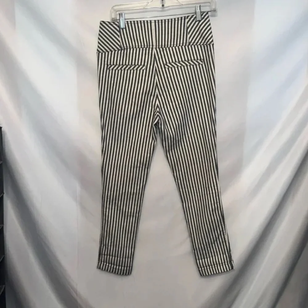 Free People Frankie High Waist Blue White Striped Skinny Pants - Size 4 - Picture 3 of 10